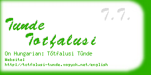 tunde totfalusi business card
